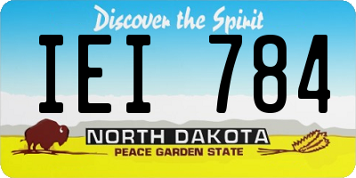 ND license plate IEI784