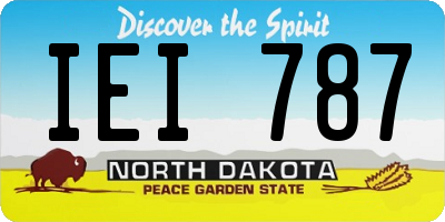 ND license plate IEI787