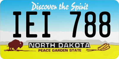 ND license plate IEI788