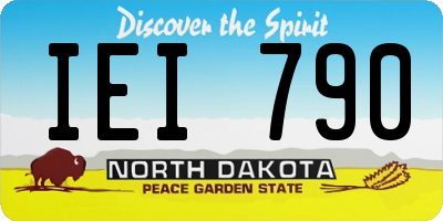 ND license plate IEI790