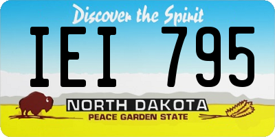ND license plate IEI795