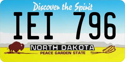 ND license plate IEI796