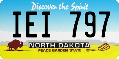ND license plate IEI797