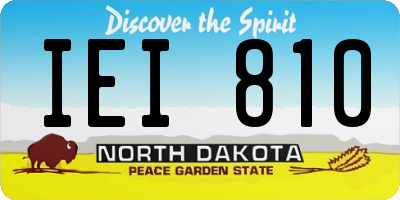 ND license plate IEI810