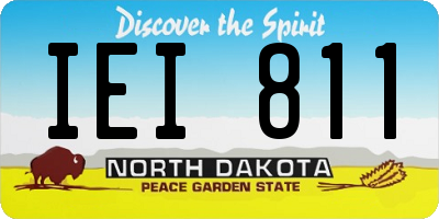 ND license plate IEI811