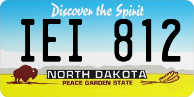 ND license plate IEI812
