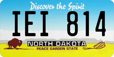 ND license plate IEI814
