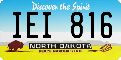 ND license plate IEI816
