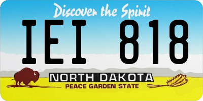 ND license plate IEI818