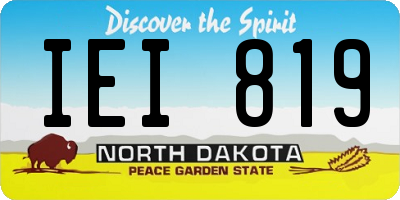 ND license plate IEI819