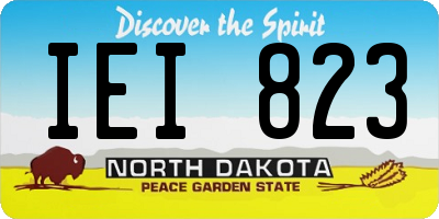ND license plate IEI823