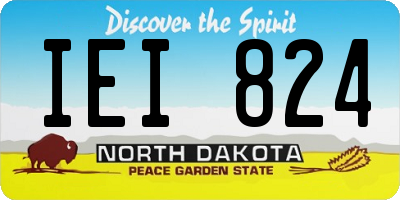 ND license plate IEI824