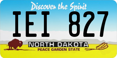 ND license plate IEI827
