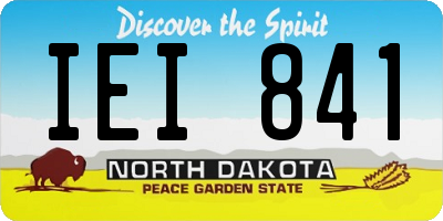 ND license plate IEI841