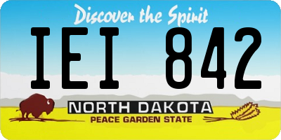 ND license plate IEI842