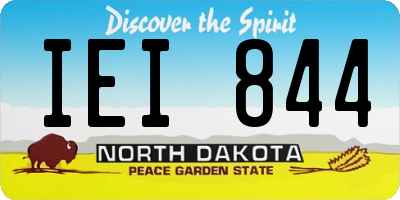 ND license plate IEI844
