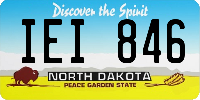 ND license plate IEI846