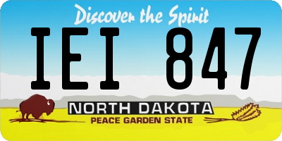 ND license plate IEI847