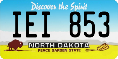 ND license plate IEI853