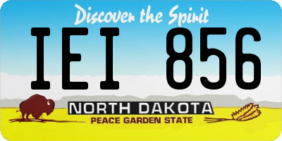 ND license plate IEI856