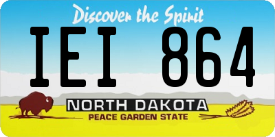 ND license plate IEI864
