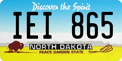 ND license plate IEI865