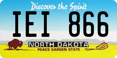 ND license plate IEI866