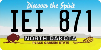 ND license plate IEI871