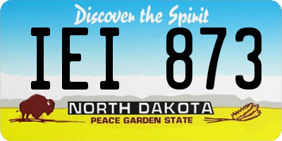 ND license plate IEI873