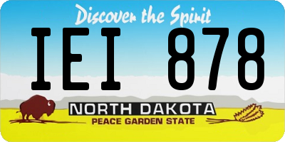 ND license plate IEI878