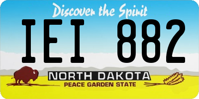ND license plate IEI882