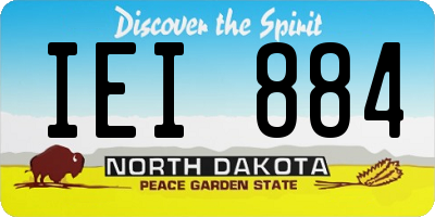 ND license plate IEI884