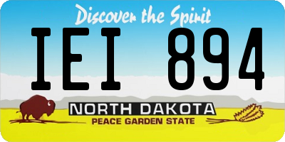 ND license plate IEI894