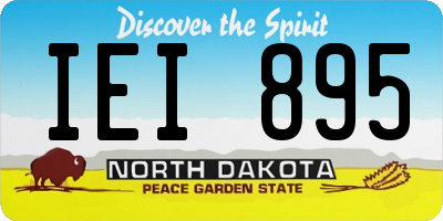 ND license plate IEI895