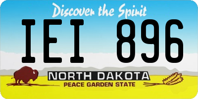 ND license plate IEI896