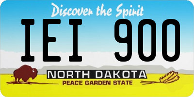 ND license plate IEI900