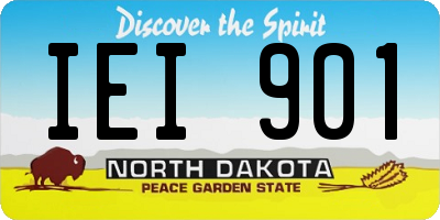 ND license plate IEI901