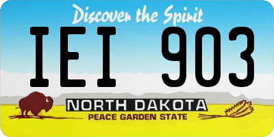 ND license plate IEI903