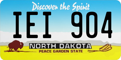 ND license plate IEI904