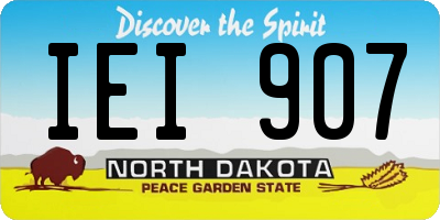 ND license plate IEI907