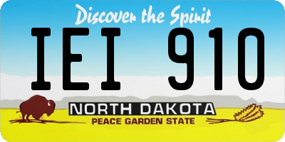 ND license plate IEI910