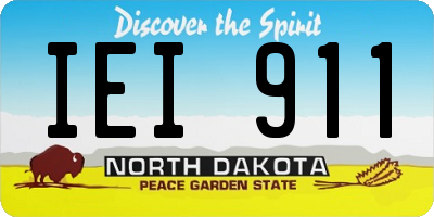 ND license plate IEI911