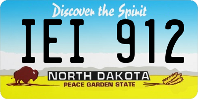 ND license plate IEI912