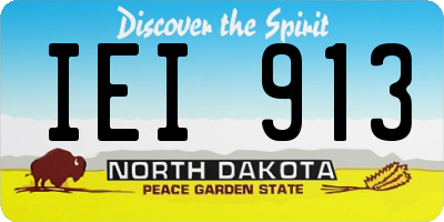 ND license plate IEI913