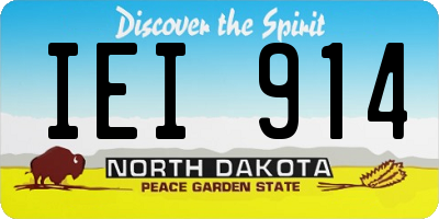 ND license plate IEI914