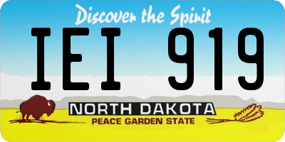 ND license plate IEI919