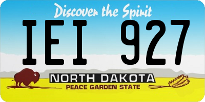 ND license plate IEI927