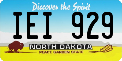ND license plate IEI929