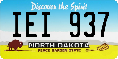 ND license plate IEI937