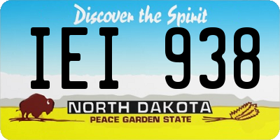 ND license plate IEI938
